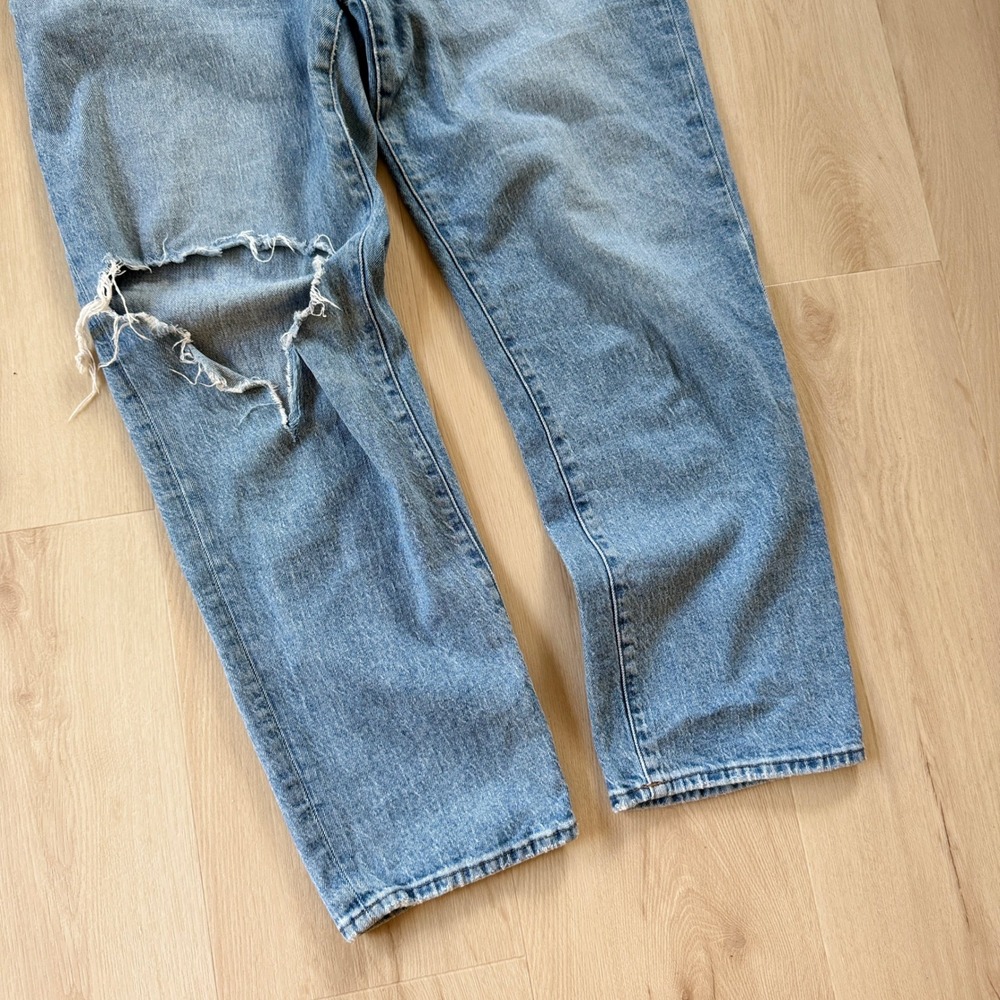 Madewell The Perfect Vintage Straight Leg Jean Reinhart Wash Distressed 32 Boho - Picture 3 of 16